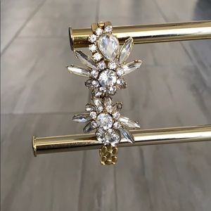 J. Crew gold and crystal bracelet